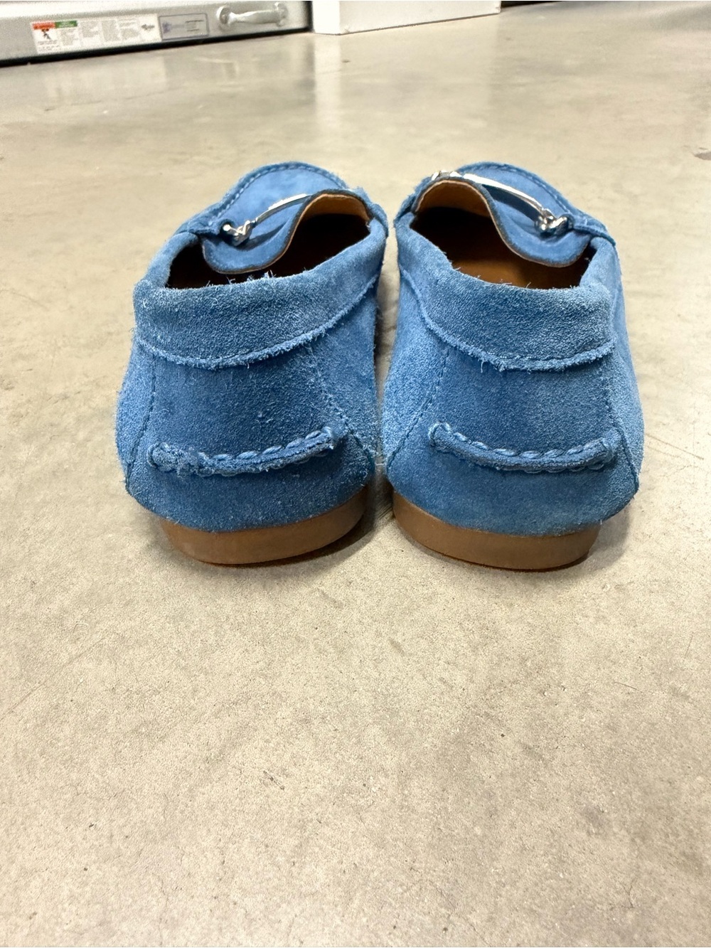 Coach Women’s Blue Suede Driving Loafers Size US 8.5 - Picture 6 of 11
